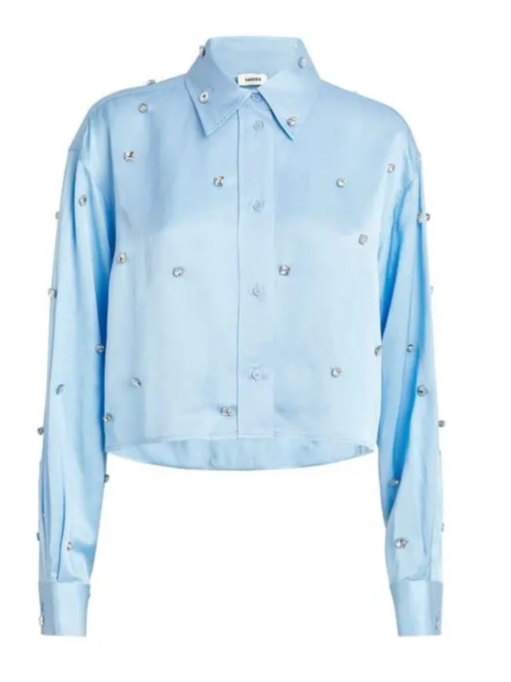 SANDRO  embellished button down  blouse - Picture 14 of 17